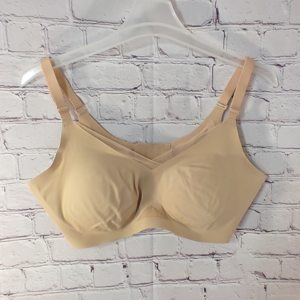 Honeylove Crossover Mesh Wire Free Bra Beige 2X